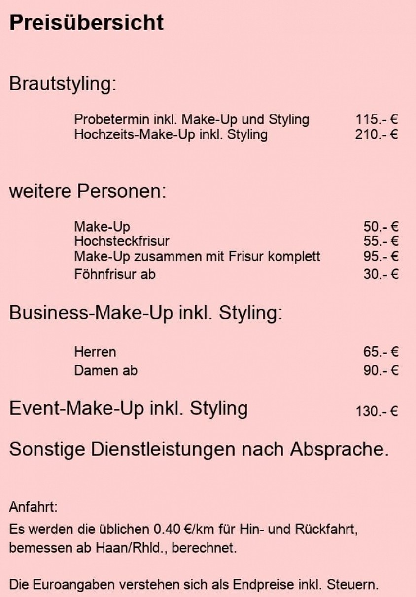 Preisliste 18.08.2026